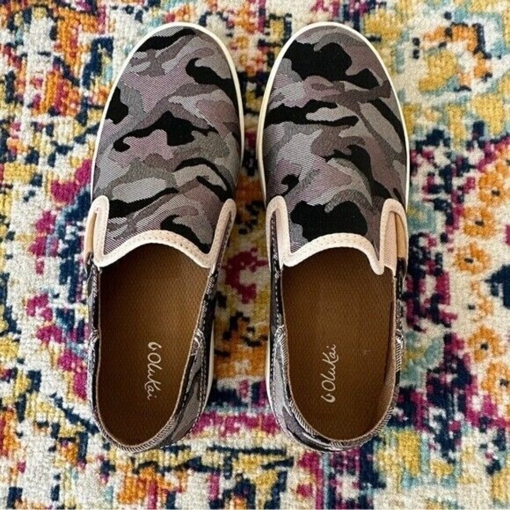 Olukai Womens Pehuea Pa’i Convertible Slip On Sneakers Size 7.5 Pink Camo - Picture 9 of 9